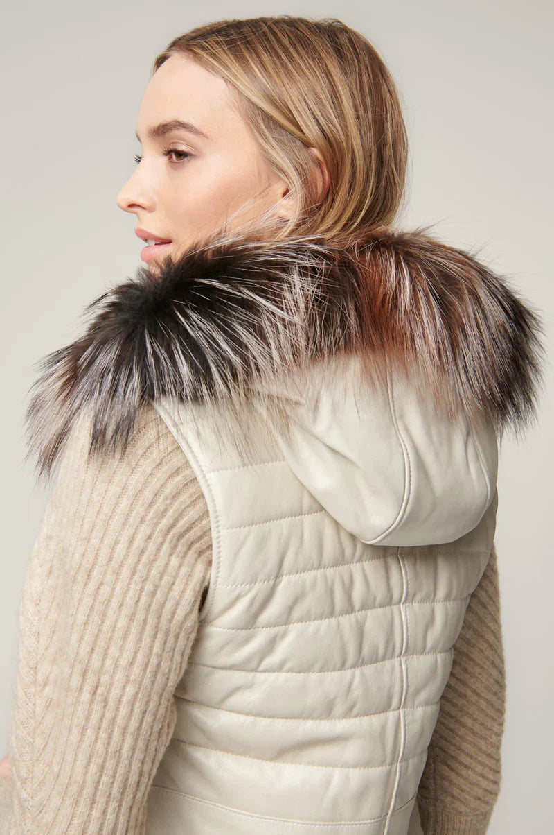 Hooded Leather Vest LSW-0013