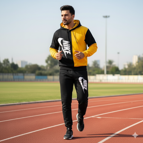 Black And Yellow Two Tone Nik Tracksuit