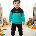 Hooded Printed Two Tone Track Suit for Kids