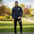 Mock Neck Half Zip Track Suit for Men