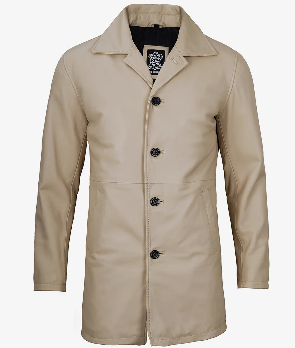 Men's Real Leather Car Coat LSM-0078