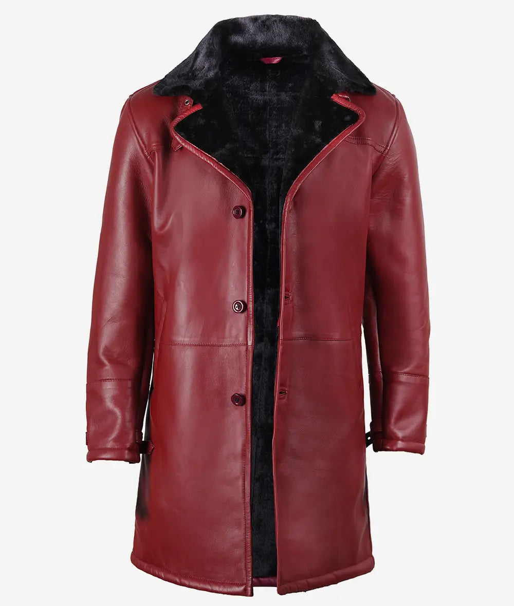 Men's Shearling Leather Winter Coat LSM-0059